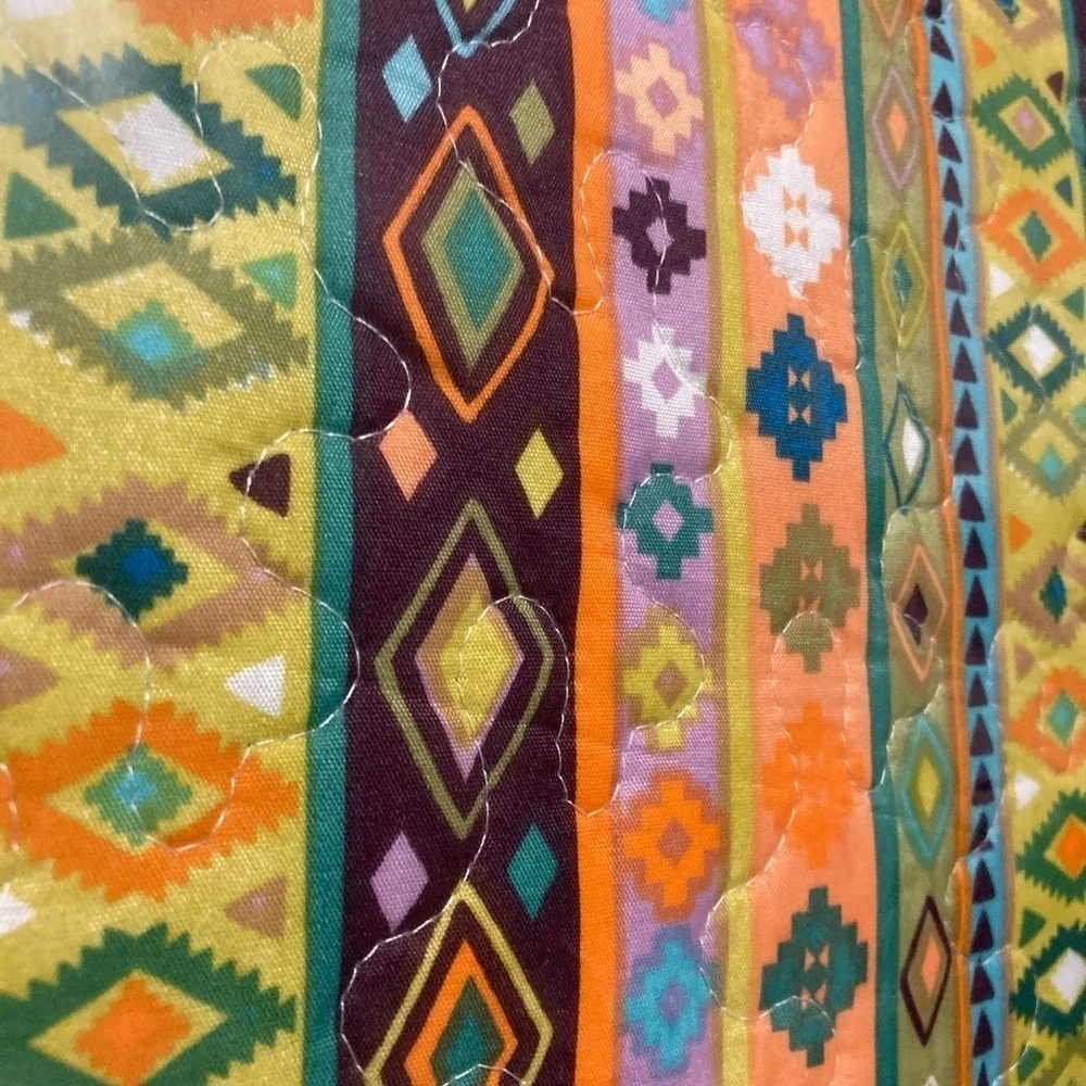 Vibrant Multicolor Reversible Full/Queen 3pc Quilt Set